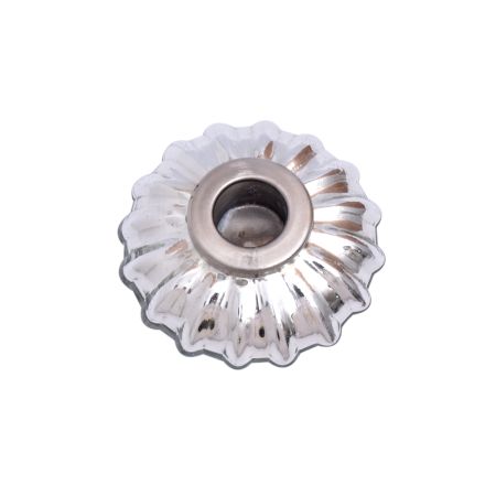 Silver Glass Designer Candle Holder